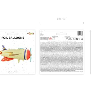 Foil balloon Plane, 91x39cm, mix