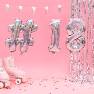 Foil Balloon Number ''8'', 35cm, holographic