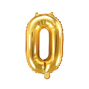 Foil Balloon Number ''0'', 35cm, gold