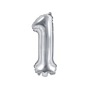 Foil Balloon Number ''1'', 35cm, silver