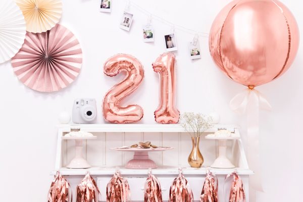 Foil Balloon Number ''2'', 35cm, rose gold