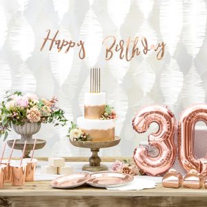 Foil Balloon Number ''3'', 35cm, rose gold