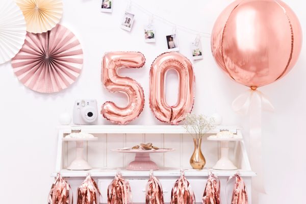 Foil Balloon Number ''5'', 35cm, rose gold