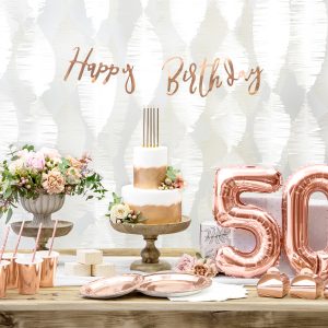 Foil Balloon Number ''5'', 35cm, rose gold
