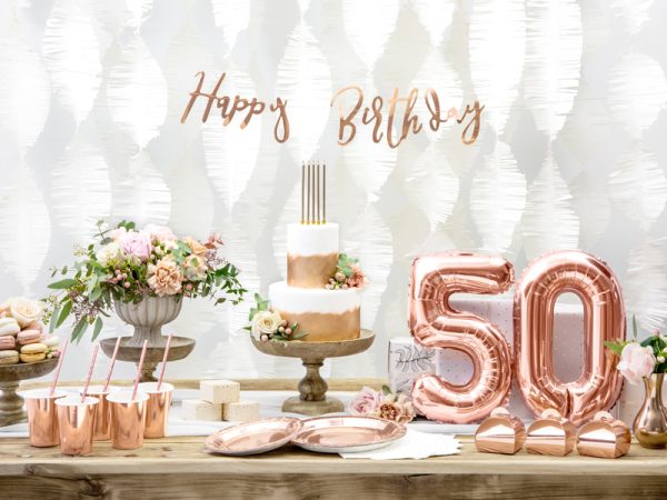 Foil Balloon Number ''5'', 35cm, rose gold