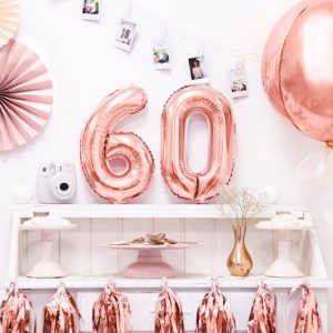 Foil Balloon Number ''6'', 35cm, rose gold