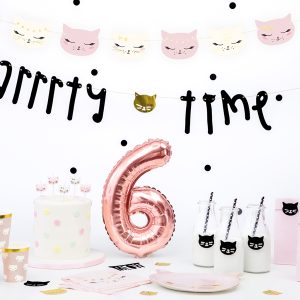 Foil Balloon Number ''6'', 35cm, rose gold