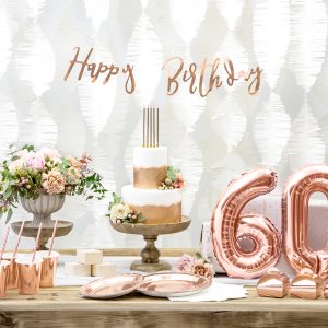 Foil Balloon Number ''6'', 35cm, rose gold