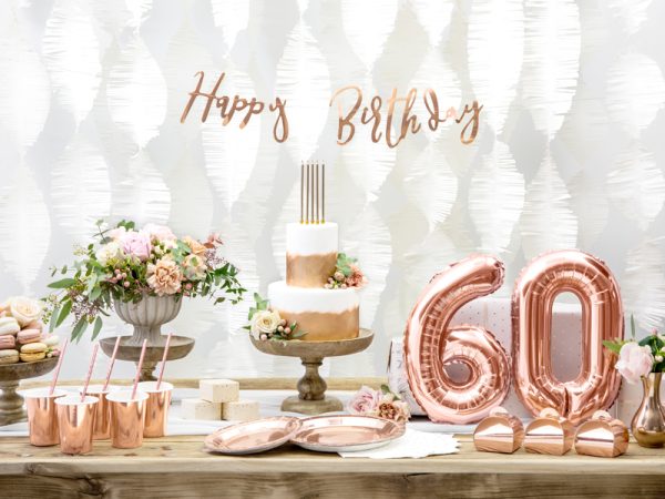 Foil Balloon Number ''6'', 35cm, rose gold
