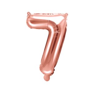 Foil Balloon Number ''7'', 35cm, rose gold