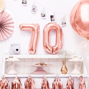 Foil Balloon Number ''7'', 35cm, rose gold