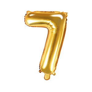 Foil Balloon Number ''7'', 35cm, gold