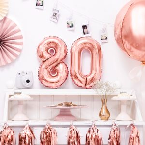 Foil Balloon Number ''8'', 35cm, rose gold