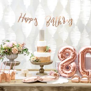 Foil Balloon Number ''8'', 35cm, rose gold