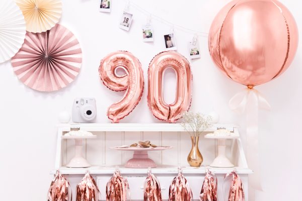 Foil Balloon Number ''9'', 35cm, rose gold