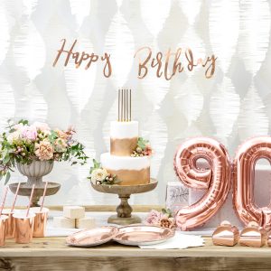 Foil Balloon Number ''9'', 35cm, rose gold