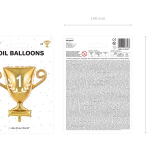 Foil balloon Cup, 64x61cm, gold