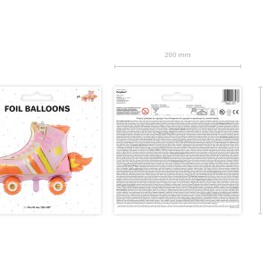 Foil balloon Roller Skate, 74x51cm, mix