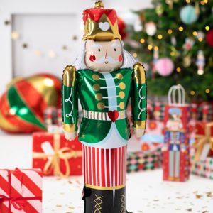Standing foil balloon Nutcracker, 34x85cm, mix