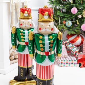 Standing foil balloon Nutcracker, 34x85cm, mix