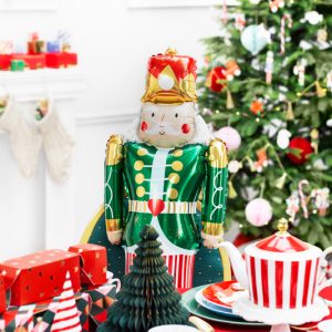 Standing foil balloon Nutcracker, 34x85cm, mix