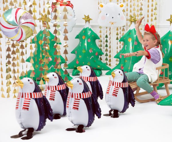 Standing foil balloon Christmas tree, 78x94cm, mix