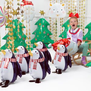 Standing foil balloon Christmas tree, 78x94cm, mix