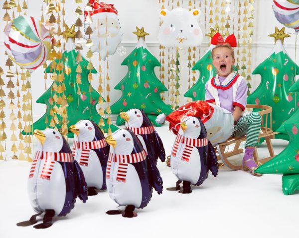 Standing foil balloon Christmas tree, 78x94cm, mix