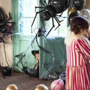 Foil balloon Spider, 60x101cm, black