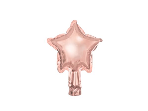 Foil balloons Stars, 12cm, rose gold (1 pkt / 25 pc.)