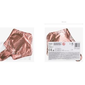 Foil balloons Stars, 12cm, rose gold (1 pkt / 25 pc.)