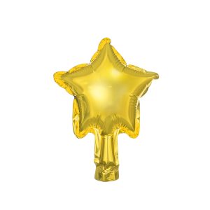 Foil balloons Stars, 12cm, gold (1 pkt / 25 pc.)
