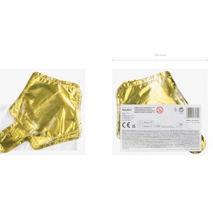 Foil balloons Stars, 12cm, gold (1 pkt / 25 pc.)