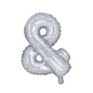 Foil Balloon &, 35cm, holographic