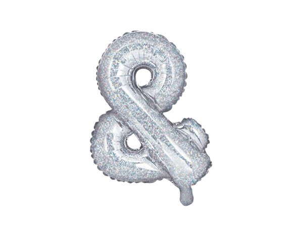 Foil Balloon &, 35cm, holographic