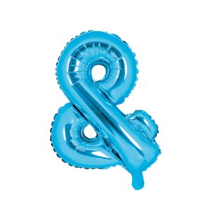 Foil Balloon &, 35cm, blue