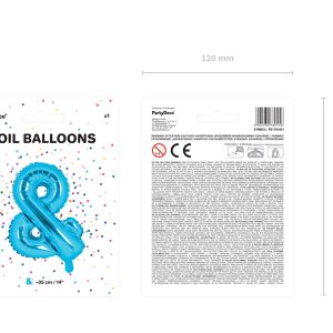 Foil Balloon &, 35cm, blue