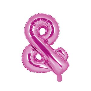 Foil Balloon &, 35cm, dark pink