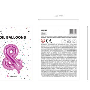 Foil Balloon &, 35cm, dark pink