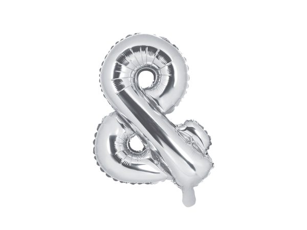 Foil Balloon &, 35cm, silver