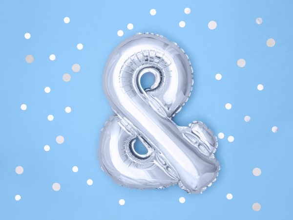Foil Balloon &, 35cm, silver