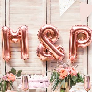 Foil Balloon &, 35cm, rose gold