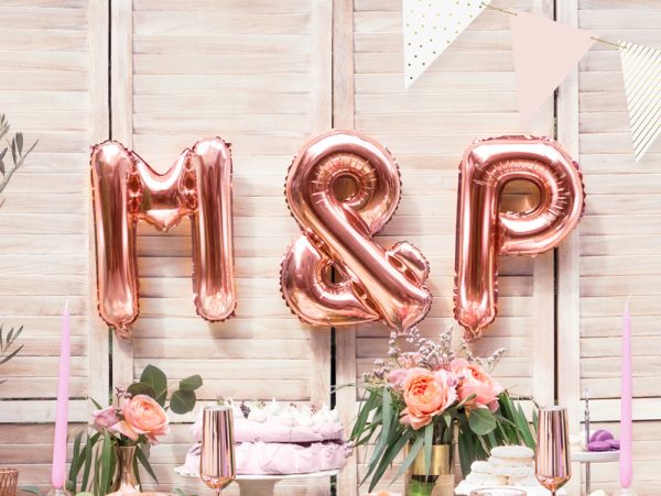 Foil Balloon &, 35cm, rose gold