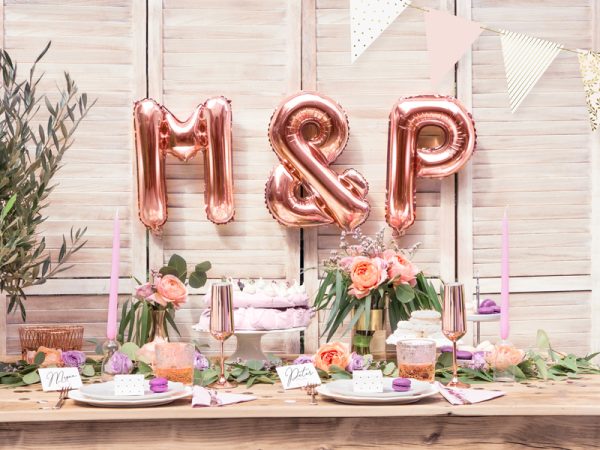 Foil Balloon &, 35cm, rose gold