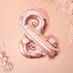 Foil Balloon &, 35cm, rose gold