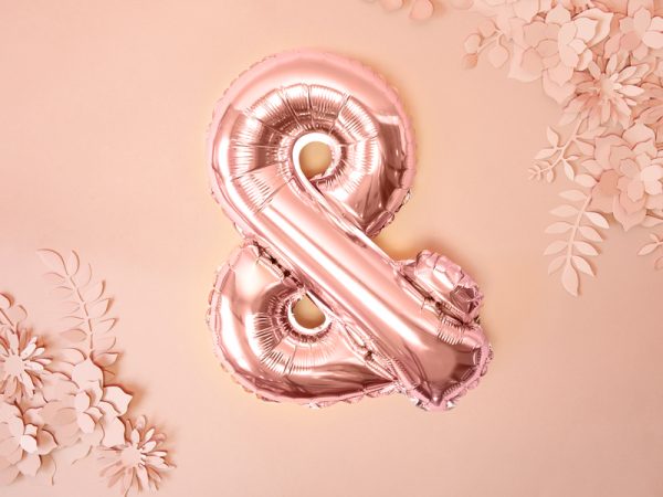 Foil Balloon &, 35cm, rose gold