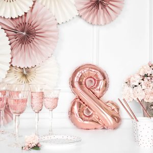Foil Balloon &, 35cm, rose gold