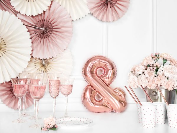 Foil Balloon &, 35cm, rose gold