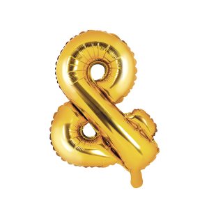 Foil Balloon &, 35cm, gold