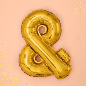Foil Balloon &, 35cm, gold